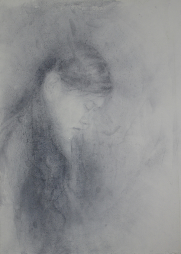 陶秋城 《念》60×70cm×3 纸本水墨 2017